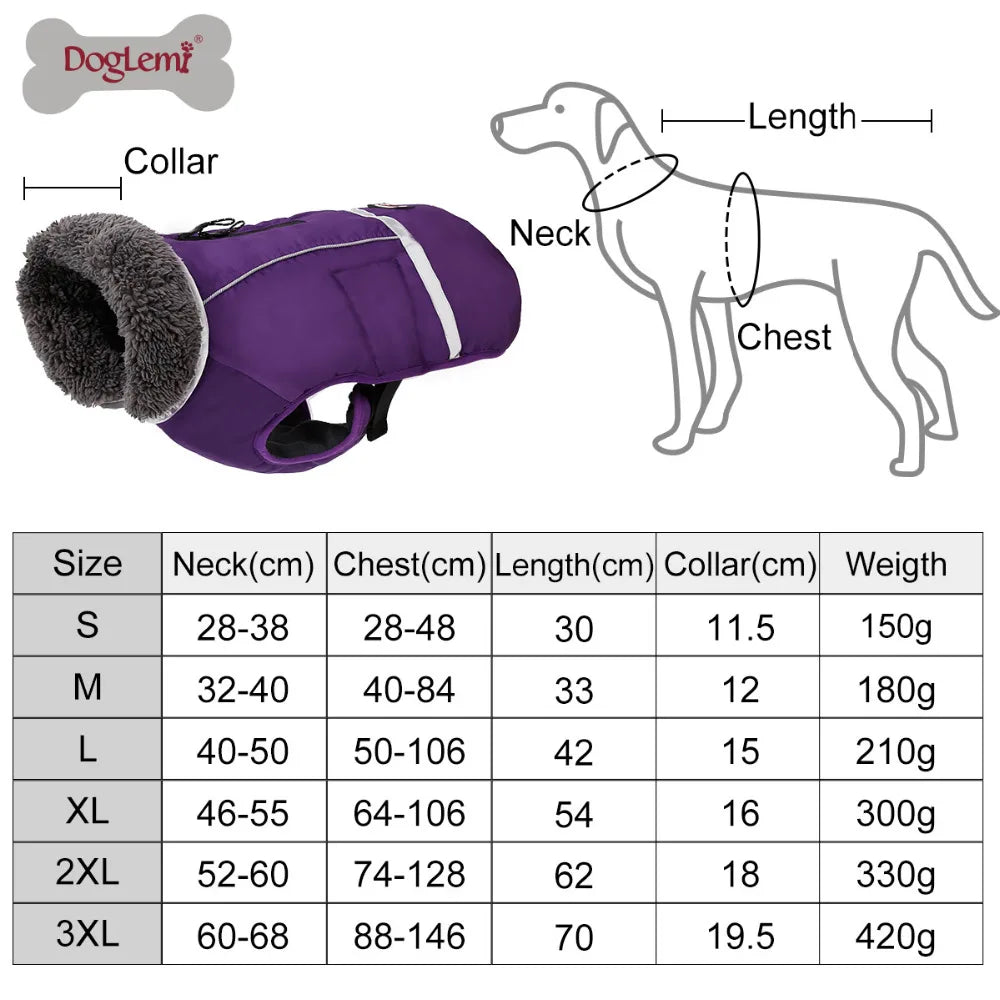 Waterproof & Reflective Warm Dog Jacket